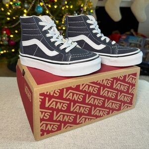 NEW VANS Kids SK8-Hi Suede India Ink (Dark Navy) Skate Shoes Sz 10.5 NIB